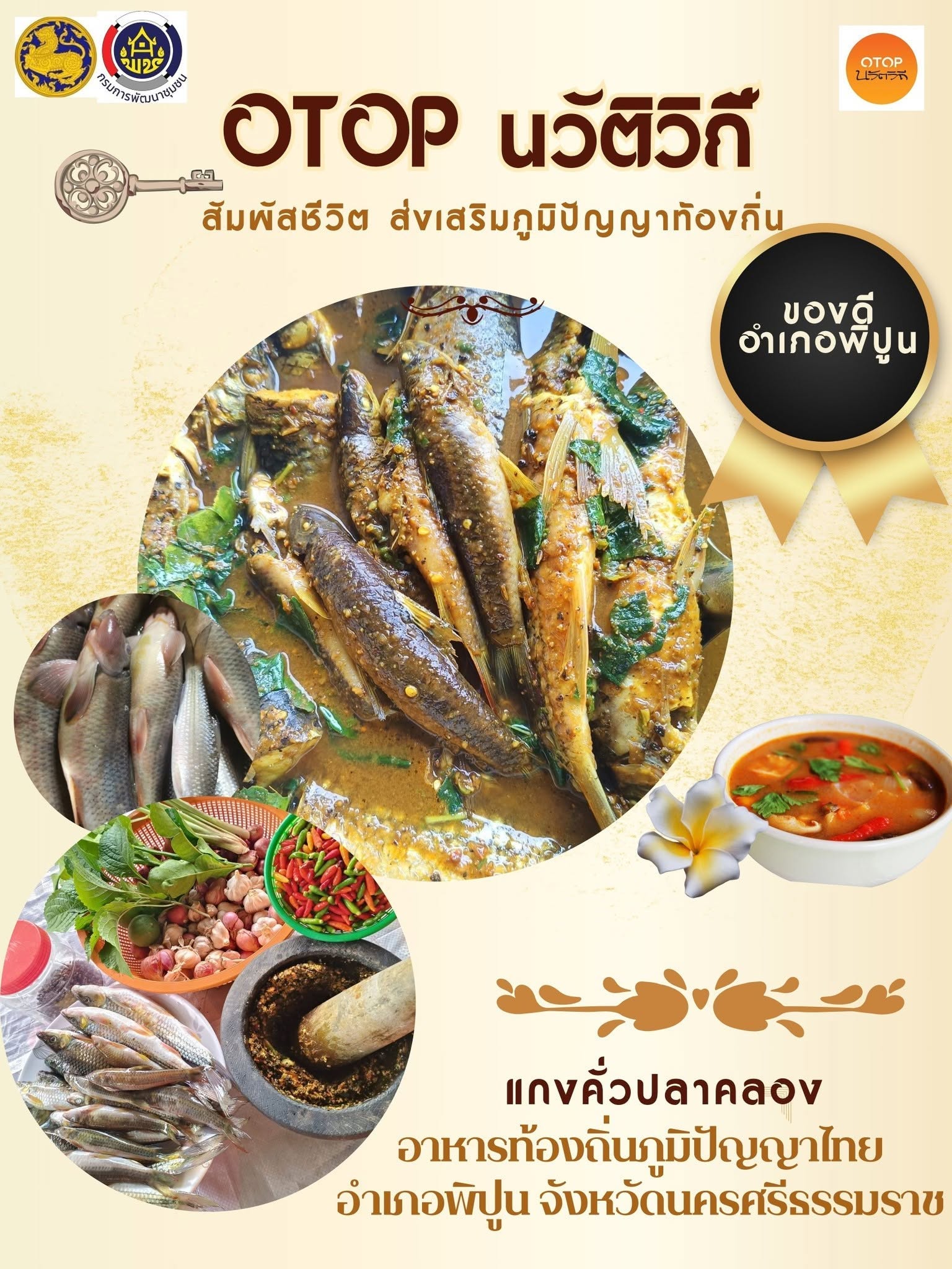 สำนักงานพัฒนาชุมชนอำเภอพิปูน ขอเชิญชวนท่องเที่ยวบนเส้นทางท่องเที่ยวนวัตวิถี 