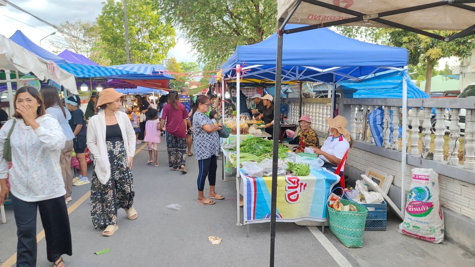 สำนักงานพัฒนาชุมชนอำเภอพิปูน ดำเนินการตลาดนัดชุมชนคนไทยยิ้มได้